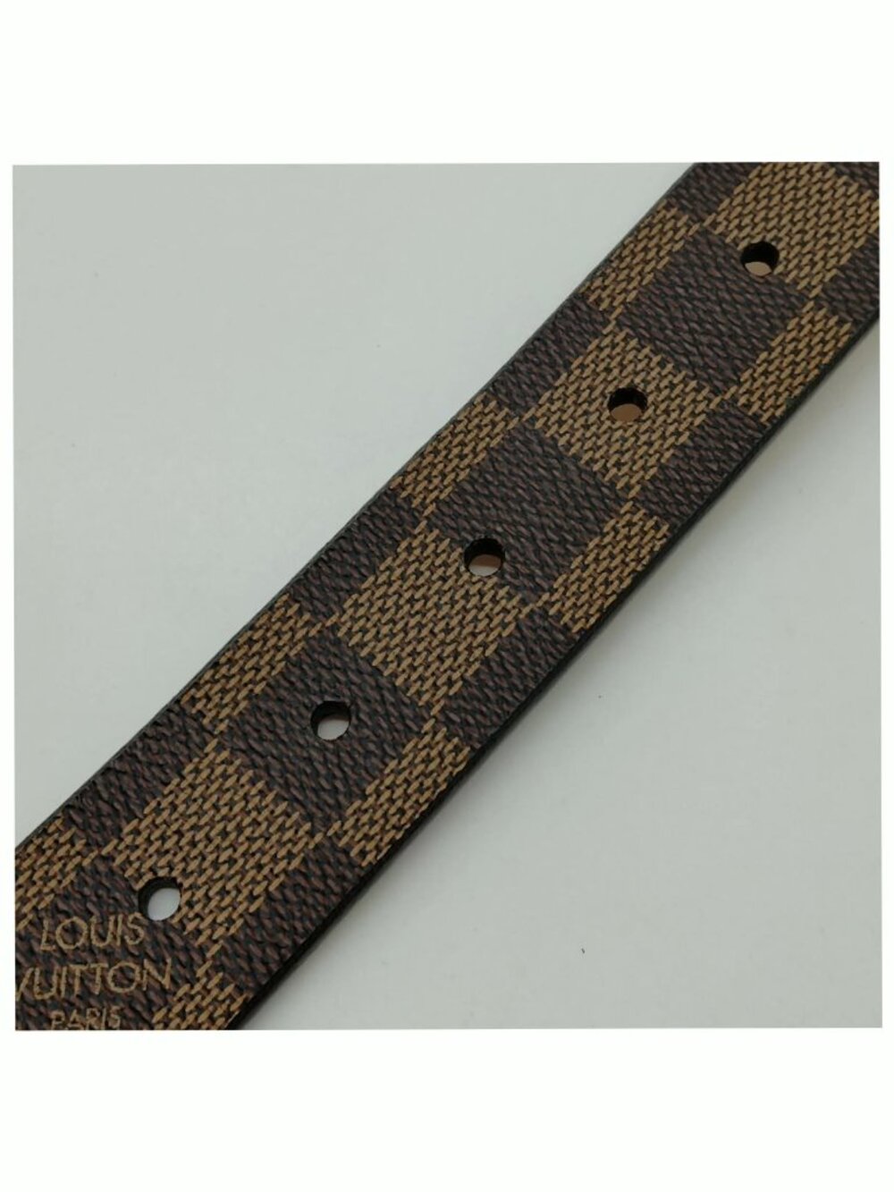 Authentic Louis Vuitton Damier Ebene Belt Silver Buckle Luxury Designer - Picture 9 of 11